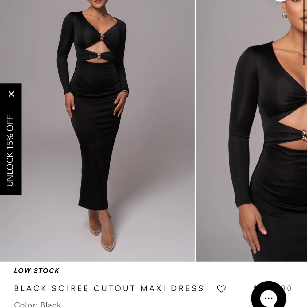 JLUXLABEL Black Ribbed Cutout Bodycon Dress